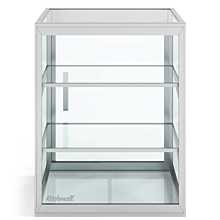 Custom Glass 24"L x 10"D x 14"H, 2 Shelves, Sliding Door Countertop Straight Glass Food Display Case, Dry