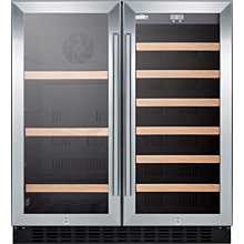 Summit SWBV3071 36" Freestanding Compact-Size Beverage Merchandiser Refrigerator – Stainless Steel