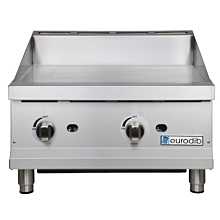 Eurodib T-G24 24" Countertop Gas Griddle with Manual Controls - 60,000 BTU