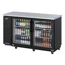 Turbo Air TBB-24-60SGD-N Super Deluxe Series 61" Two-Section Glass Door Narrow Back Bar Cooler