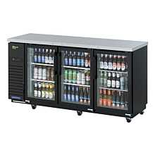 Turbo Air TBB-24-72SGD-N Super Deluxe Series 73" Three-Section Glass Door Narrow Back Bar Cooler