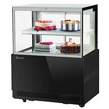 Turbo Air TBP36-46FN-B 35" Black Refrigerated Bakery Display Case with Lift-Up Front Glass - 9 Cu. Ft.