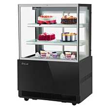 Turbo Air TBP36-54FN-B 35" Black Refrigerated Bakery Display Case with Lift-Up Front Glass - 13 Cu. Ft.