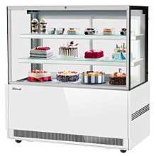 Turbo Air TBP60-54FN-W 59" White Refrigerated Bakery Display Case with Lift-Up Front Glass - 22 Cu. Ft.