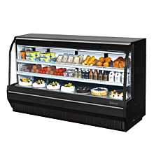 Turbo Air TCDD-96H-B-N 96" Black Curved Glass High Profile Refrigerated Bakery Case - 2 Shelves