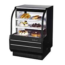 Turbo Air TCGB-36-B-N 36" Curved Glass Refrigerated Bakery Case - 2 Shelves