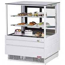 Turbo Air TCGB-36UF-W-N 37" Straight Front White Refrigerated Bakery Display Case - 12 Cu. Ft.