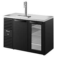 True TDR48-RISZ1-L-B-SG-1 48" Reach-In Two-Section Solid & Glass Door Refrigerated Draft Bar Cooler with One Tap Column