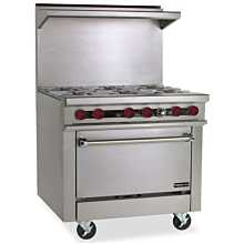 Therma-Tek TMD36-36G-1-NG 36" Natural Gas Restaurant Range, and 36" Griddle with 26" Oven - 120,000 BTU