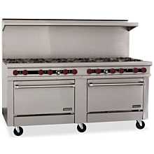 Therma-Tek TMD72-72RB-2-NG 72" Natural Gas Restaurant Range, and 72" Radiant Broiler with Two 26" Oven - 240,000 BTU