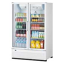 Turbo Air TGM-47SDHW-N Super Deluxe Series 51" White Two Glass Swing Door Refrigerated Merchandiser - 44 Cu. Ft.