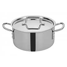 Winco TGSP-4 Stainless Steel 4-1/2 Quart Tri-Gen Tri-Ply Induction Ready Stock Pot with Cover
