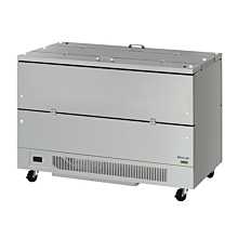Turbo Air TMKC-58-2-SS-N6 Super Deluxe Series 58" Stainless Steel Dual Sided Access Milk Cooler - 22 Cu. Ft. - 16 Crates