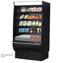 Turbo Air TOM-36DXB-SP-N 36" Extra-Deep Vertical Open Display Merchandiser w/ Stainless Steel Interior & Solid Side Panels - 17 Cu. Ft.