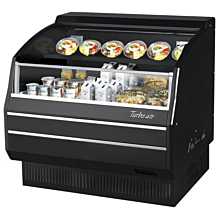 Turbo Air TOM-40LB-SP-A-N 39" Low-Profile Horizontal Open Display Merchandiser with Stainless Steel Interior & Solid Side Panels - 7 Cu. Ft.