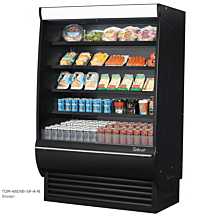 Turbo Air TOM-48DXB-SP-N 48" Extra-Deep Vertical Open Display Merchandiser w/ Stainless Steel Interior & Solid Side Panels - 23 Cu. Ft.