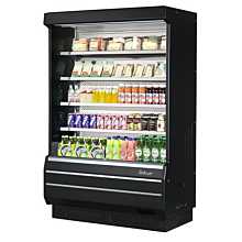 Turbo Air TOM-50B-SP-A-N 51" Full-Height Vertical Open Display Merchandiser w/ Black Interior, Mirrored Sides & Solid Side Panels - 19 Cu. Ft.