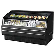 Turbo Air TOM-60LB-SP-A-N 63" Low-Profile Horizontal Open Display Merchandiser w/ Black Interior, Mirrored Sides & Solid Side Panels - 12 Cu. Ft.