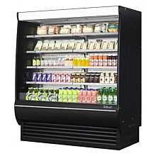 Turbo Air TOM-72DXB-SP-N 69" Extra-Deep Vertical Open Display Merchandiser w/ Stainless Steel Interior & Solid Side Panels - 34 Cu. Ft.