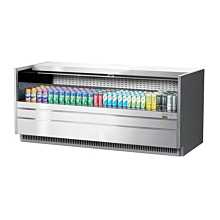 Turbo Air TOM-72UC-S-N 72" Low Profile Stainless Steel Drop-In Horizontal Open Display Case w/ Solid Side Panel - 10 Cu. Ft.