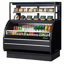 Turbo Air TOM-W-60SB-UF-N 63" Starbucks Style Open Refrigerated Display Case with Refrigerated Top