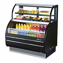 Turbo Air TOM-W-40SB 40" Starbucks Style Open Refrigerated Display Case, with Refrigerated Top