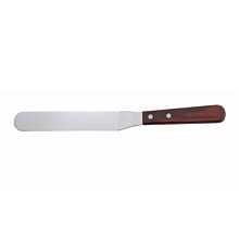 Winco TOS-7 6-1/2" Offset Bakery Spatula with Wood Handle