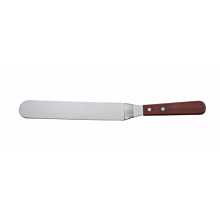 Winco TOS-9 8-1/2" Offset Bakery Spatula with Wood Handle