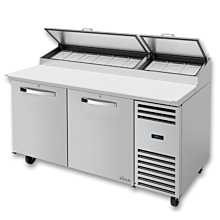 True TPP-AT-67-HC~SPEC3 67" Spec Series Two Solid Door Pizza Prep Table with Refrigerated Base & Alternate Top