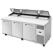 True TPP-AT-93-HC~SPEC3 93" Spec Series Three Solid Door Pizza Prep Table with Refrigerated Base & Alternate Top