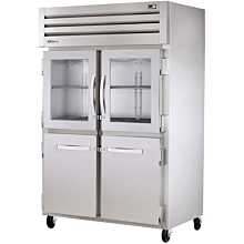 True STA2R-2HG/2HS-HC 52.6" Two Section Reach In Refrigerator, (2) Glass Doors, (2) Solid Doors, Left/Right Hinge, 115v