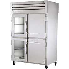 True STG2RPT-2HG/2HS-2G-HC 52.6" Two Section Pass Thru Refrigerator, (2) Glass Doors, (2) Solid Doors, Left/Right Hinge, 115v