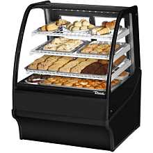 True TDM-DC-36-GE/GE-B-W 36.25" Full-Service Dry Bakery Case w/ Curved Glass - (4) Levels, 115v