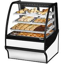 True TDM-DC-36-GE/GE-W-W 36.25" Full-Service Dry Bakery Case w/ Curved Glass - (4) Levels, 115v