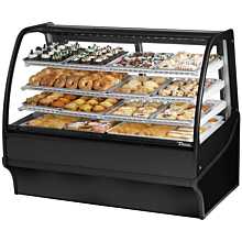 True TDM-DC-59-GE/GE-B-W 59.25" Full-Service Dry Bakery Case w/ Curved Glass - (4) Levels, 115v