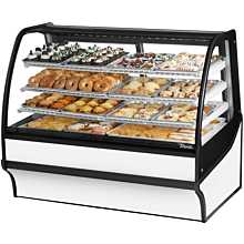 True TDM-DC-59-GE/GE-W-W 59.25" Full-Service Dry Bakery Case w/ Curved Glass - (4) Levels, 115v