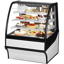 True TDM-R-36-GE/GE-W-W 36.25" Full-Service Bakery Case w/ Curved Glass - (4) Levels, 115v