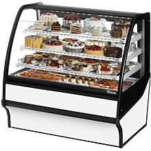 True TDM-R-48-GE/GE-W-W 48.25" Full-Service Bakery Case w/ Curved Glass - (4) Levels, 115v