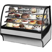 True TDM-R-59-GE/GE-S-S 59.25" Full-Service Bakery Case w/ Curved Glass - (4) Levels, 115v