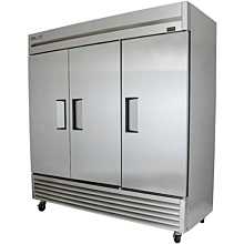 True TS-72-HC 78.1" Three Section Reach In Refrigerator, (3) Left/Right Hinge Solid Doors, 115v