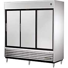 True TSD-69 78.1" Three Section Reach In Refrigerator, (3) Sliding Solid Doors, 115v