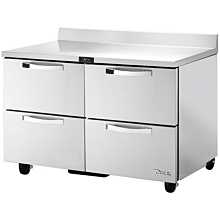 True TWT-48D-4-HC~SPEC1 48" Worktop Refrigerator w/ (2) Sections & (4) Drawers, 115v