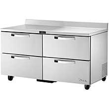 True TWT-60D-4-HC~SPEC1 60" Worktop Refrigerator w/ (2) Sections & (4) Drawers, 115v