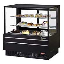 Turbo Air TCGB-48UF-B-N 49" Straight Front Black Refrigerated Bakery Display Case - 16 Cu. Ft.