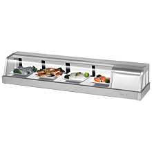 Turbo Air SAK-60R-N 60" Stainless Steel Refrigerated Sushi Display Case - Right Side Compressor - 1.7 Cu. Ft.