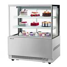 Turbo Air TBP48-54FN-S 47" Stainless Steel Refrigerated Bakery Display Case with Lift-Up Front Glass - 17 Cu. Ft.