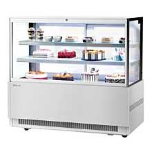 Turbo Air TBP60-54FN-S 59" Stainless Steel Refrigerated Bakery Display Case with Lift-Up Front Glass - 22 Cu. Ft.