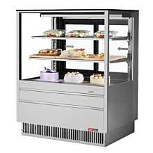 Turbo Air TCGB-36UF-S-N 37" Straight Front Stainless Steel Refrigerated Bakery Display Case - 12 Cu. Ft.