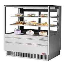 Turbo Air TCGB-48UF-S-N 48" Straight Front Stainless Steel Refrigerated Bakery Display Case - 16 Cu. Ft.