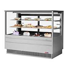 Turbo Air TCGB-60UF-S-N 60" Straight Front Stainless Steel Refrigerated Bakery Display Case - 19 Cu. Ft.